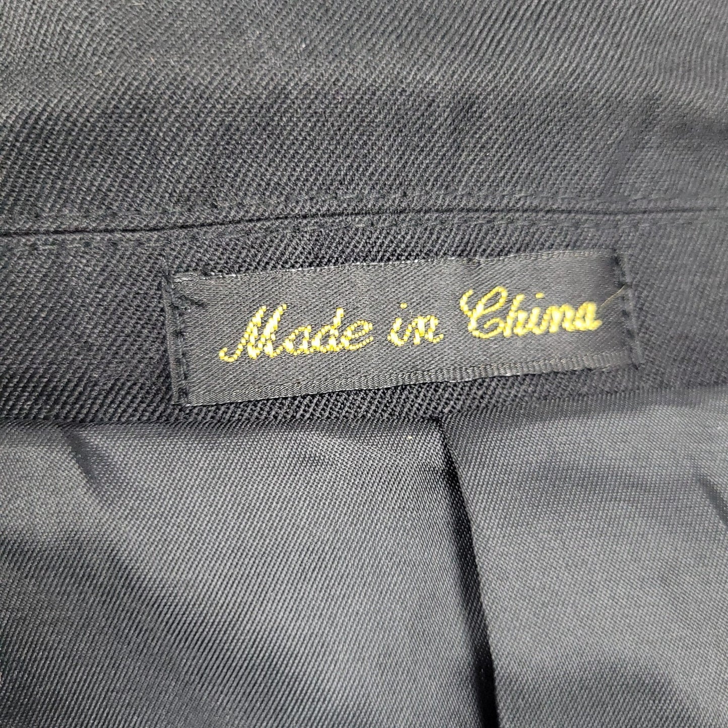 Circle S Black Wool Blend Western Cutaway 2 Button Notch Suit Jacket Blazer 48L