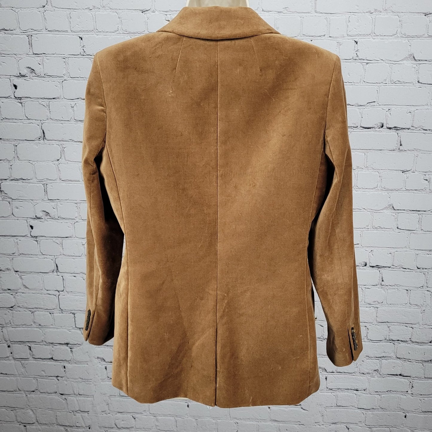 J.Crew Brown Velvet Willa Stretch 1 Button Vented Notch Blazer Suit Jacket 8