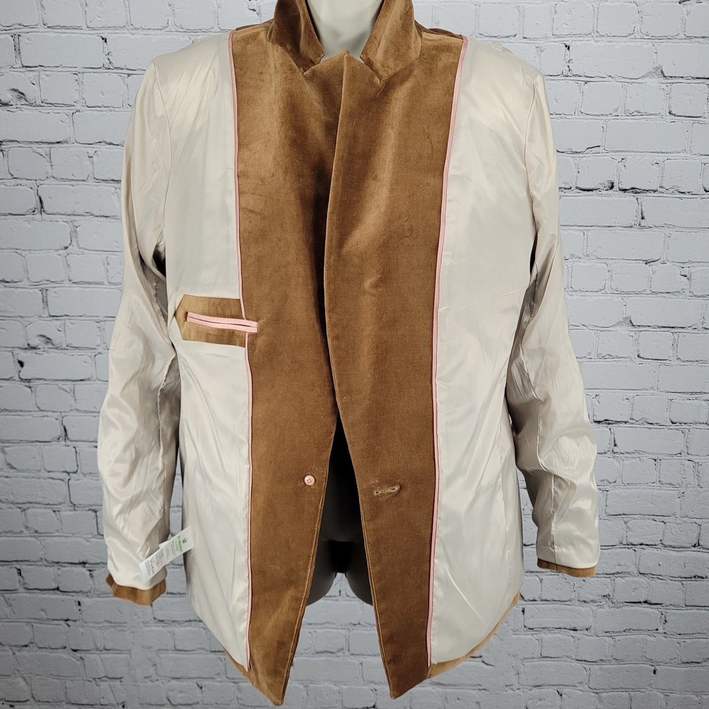 J.Crew Brown Velvet Willa Stretch 1 Button Vented Notch Blazer Suit Jacket 8