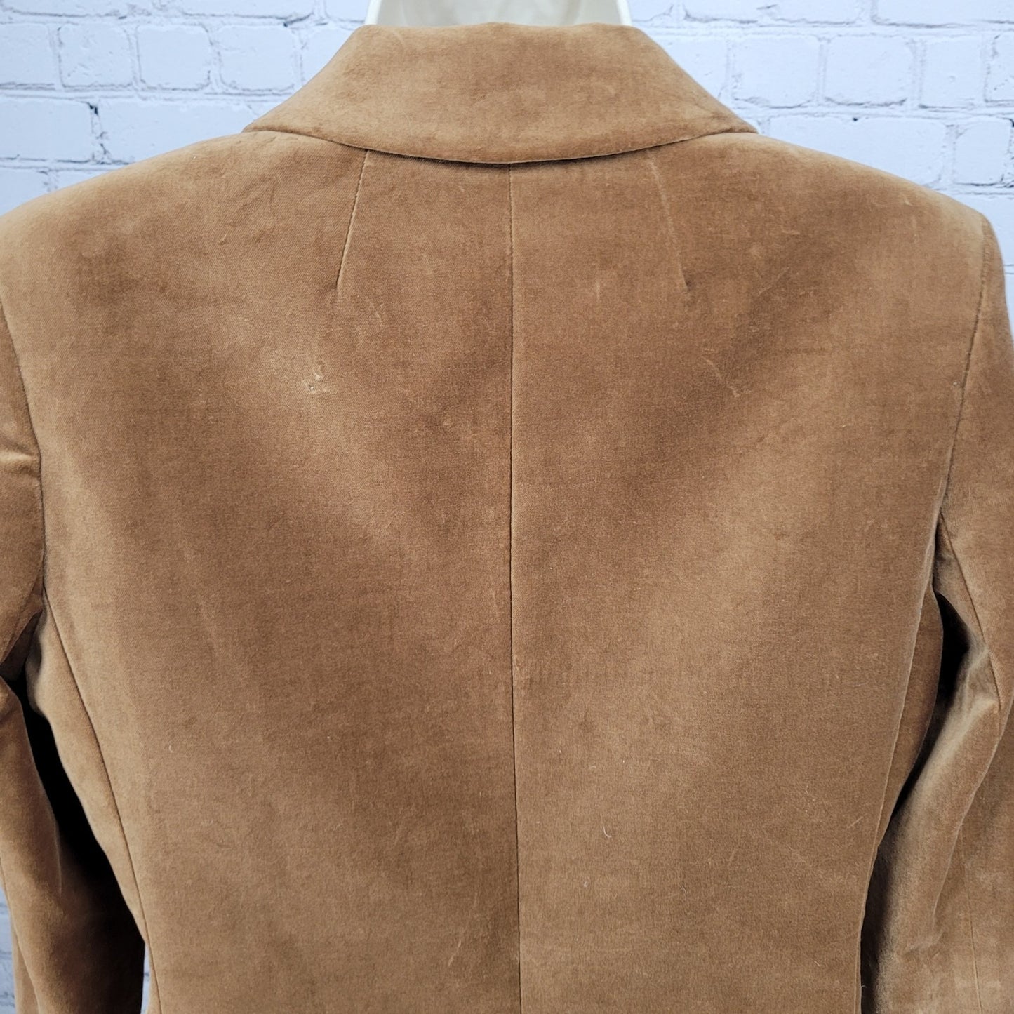 J.Crew Brown Velvet Willa Stretch 1 Button Vented Notch Blazer Suit Jacket 8