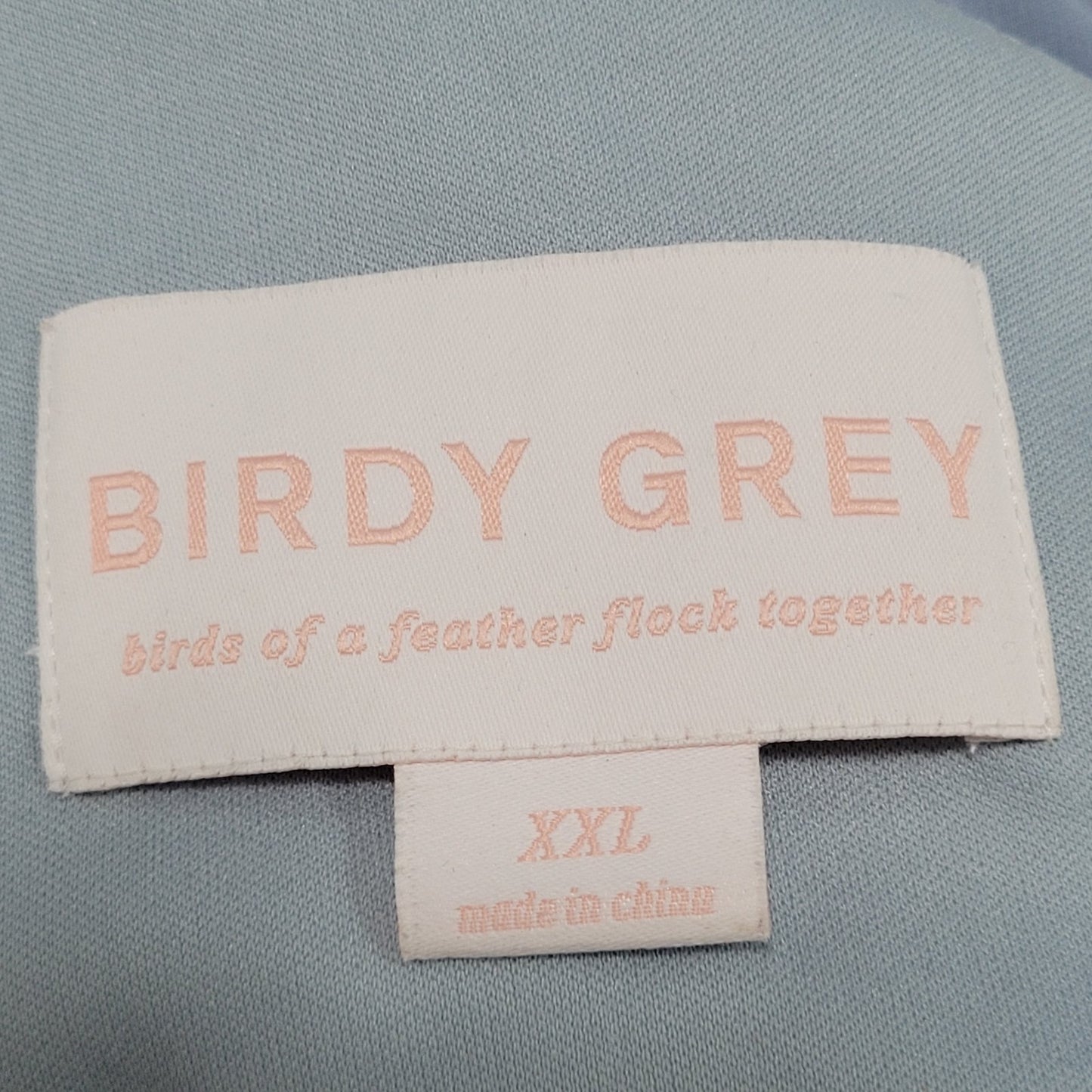 Birdy Grey Blue Chiffon Strappy Removable Sleeves Bridesmaid Dress Size XXL