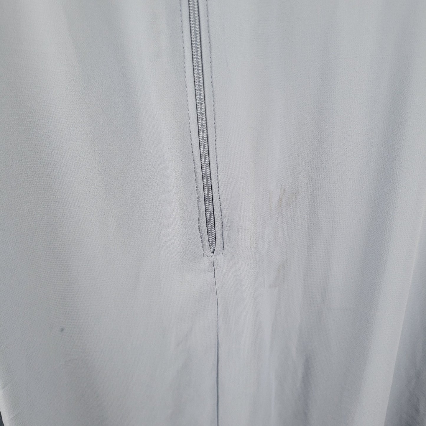 Birdy Grey Blue Chiffon Strappy Removable Sleeves Bridesmaid Dress Size XXL