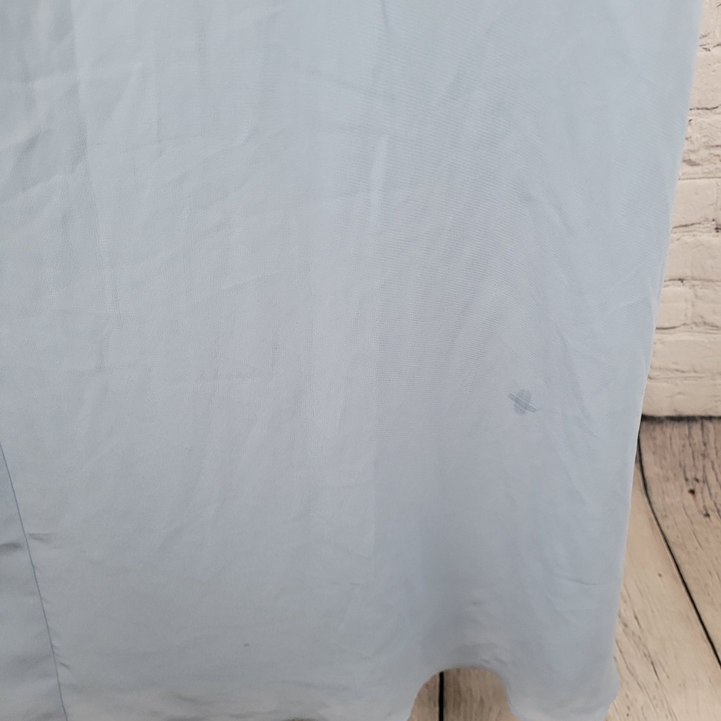 Birdy Grey Blue Chiffon Strappy Removable Sleeves Bridesmaid Dress Size XXL