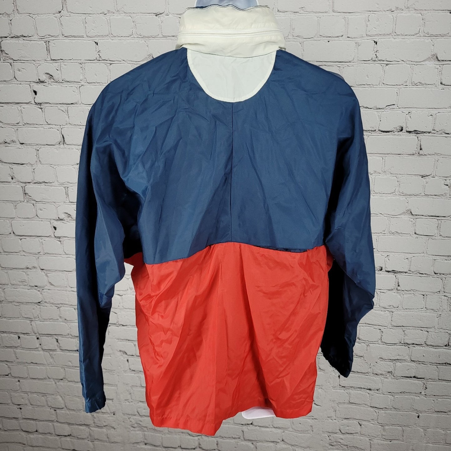 VTG Golden Cup Red White & Blue Vented Hideable Hood Windbreaker Size Small S