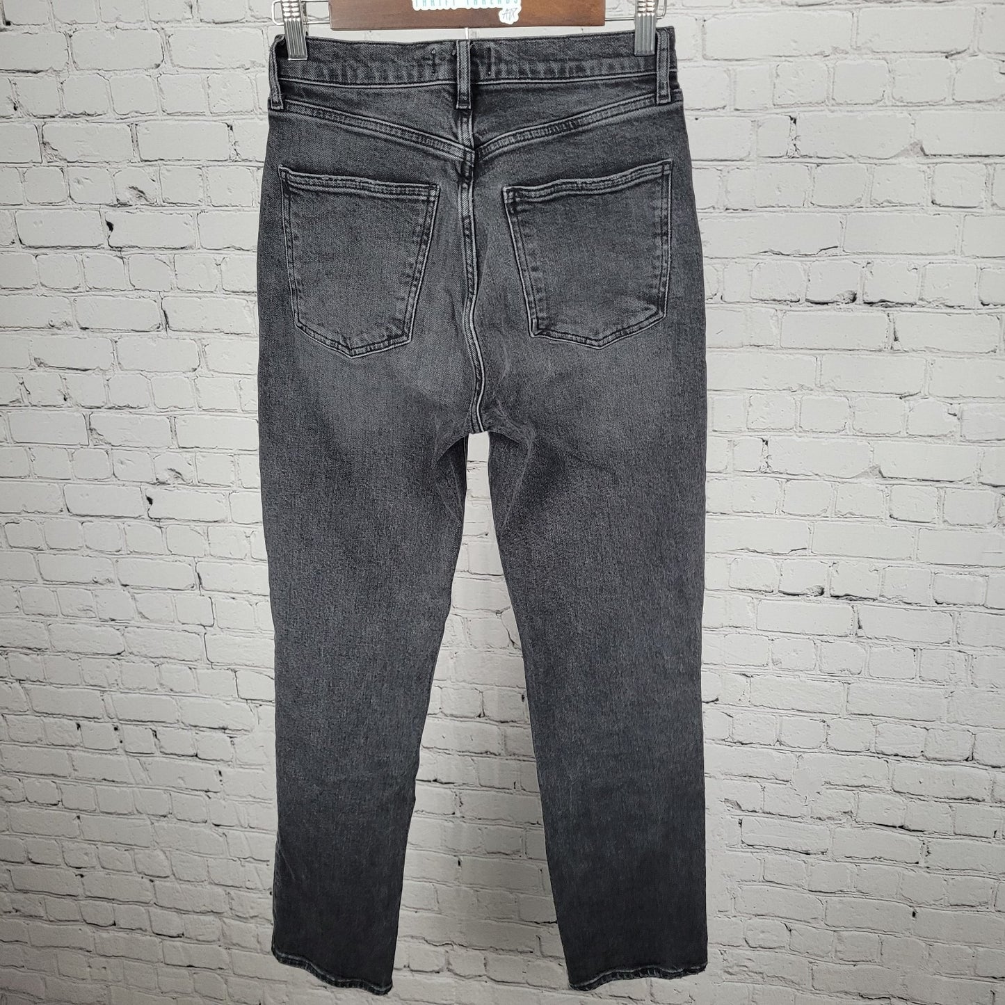 AGOLDE LA Grey Denim High Rise Straight Leg Jeans Size 26 (26x29)