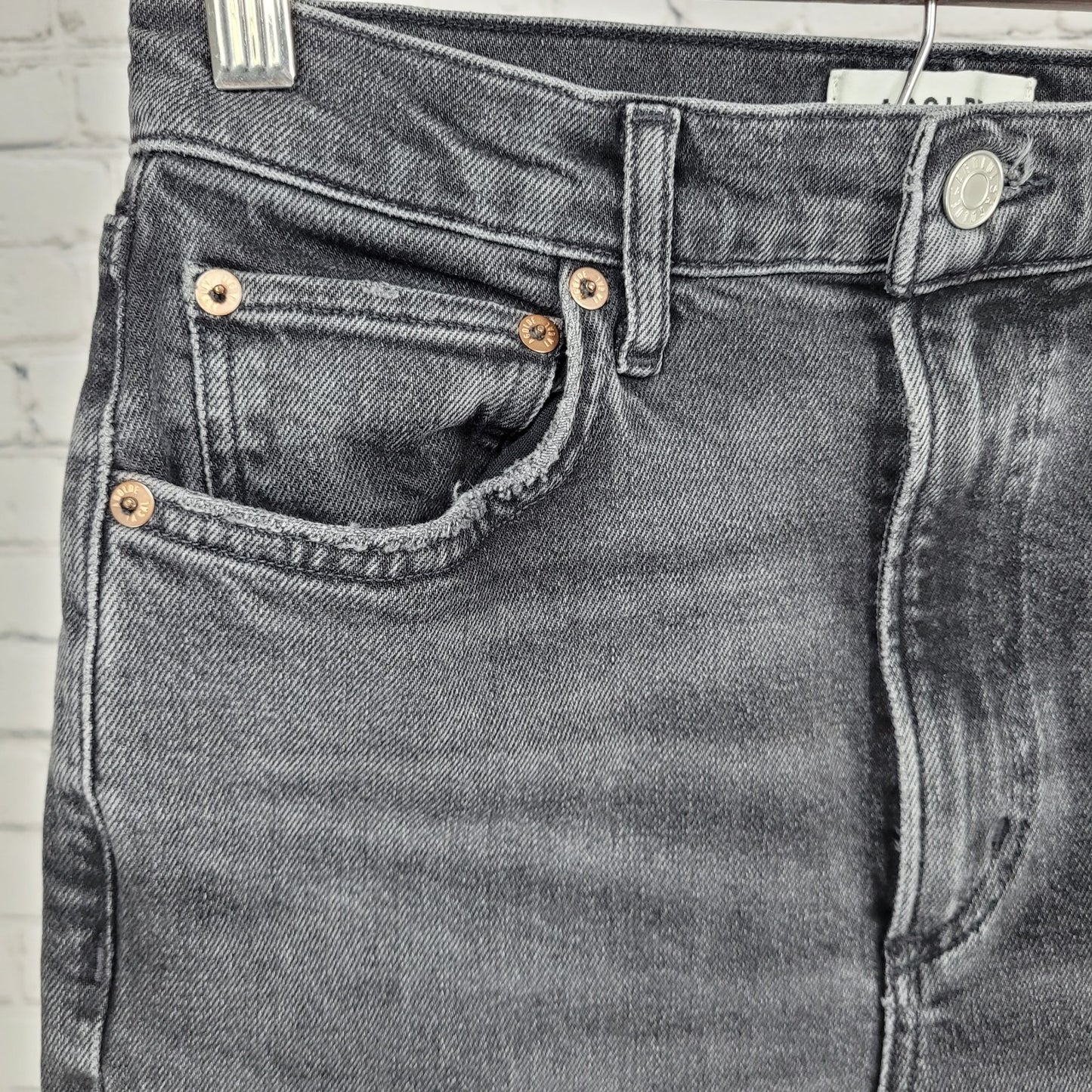 AGOLDE LA Grey Denim High Rise Straight Leg Jeans Size 26 (26x29)