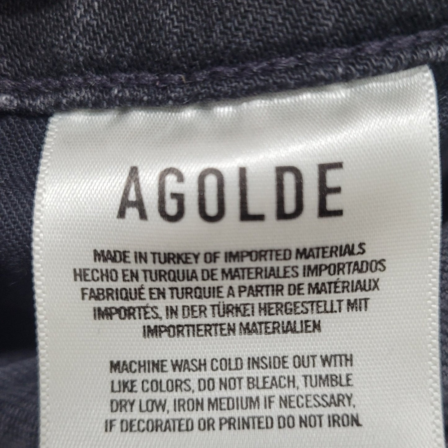 AGOLDE LA Grey Denim High Rise Straight Leg Jeans Size 26 (26x29)