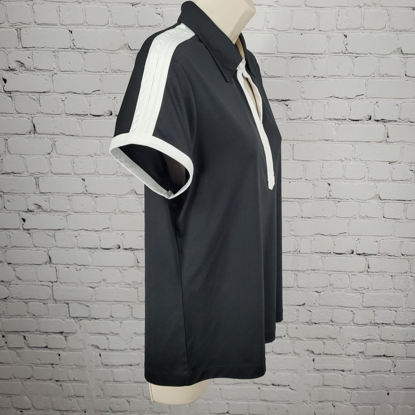 Greg Norman PGA National Palm Beach Black Short Sleeve Golf Shirt Top Large L