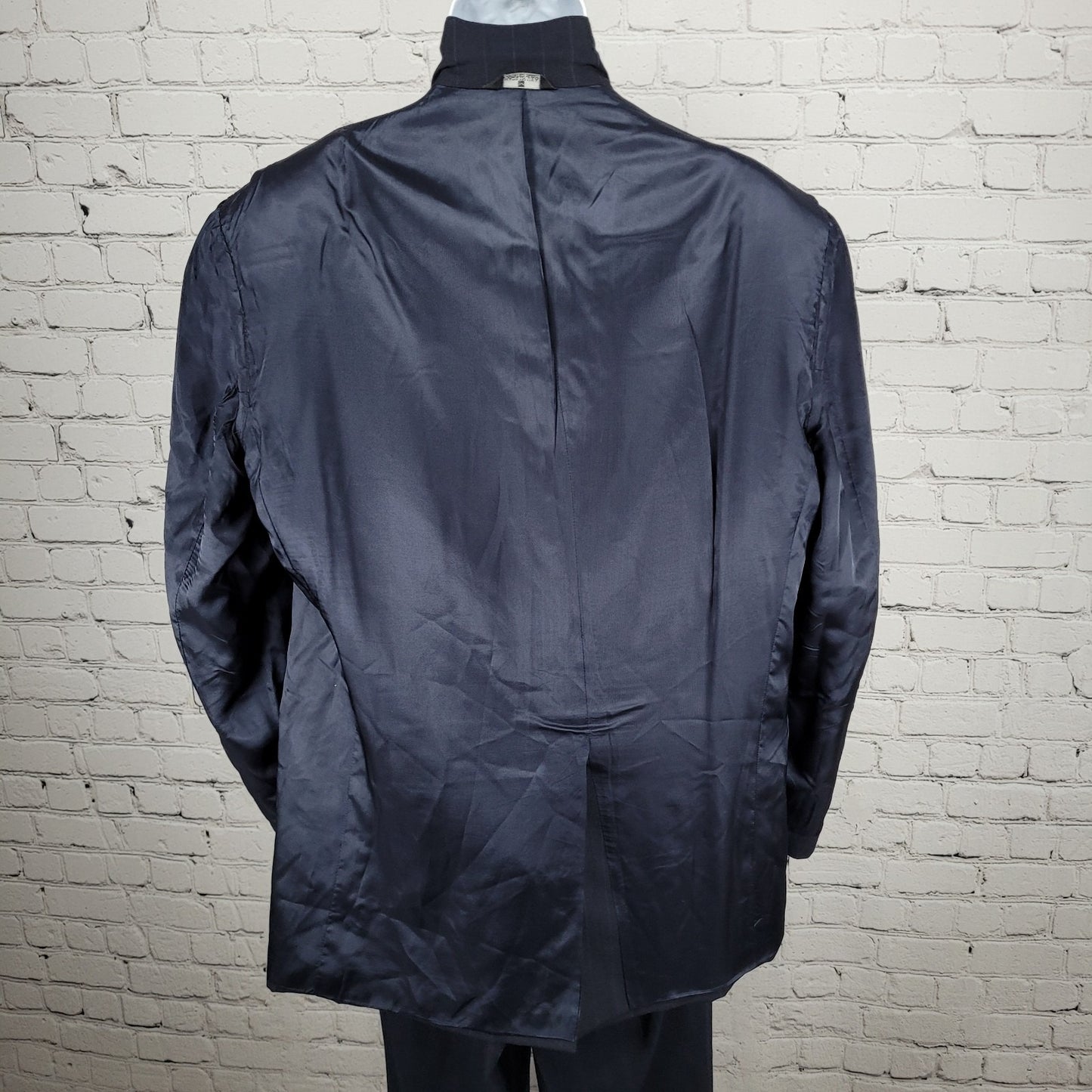 Kilgour French Stanbury Navy 100% Wool Full Suit Set Jacket 42 Pants 36x27 USA