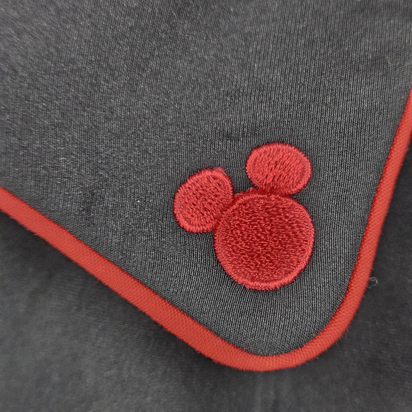 Disney Store Black Mickey Logo Buttoned Removable Quilted Liner Over Coat 46