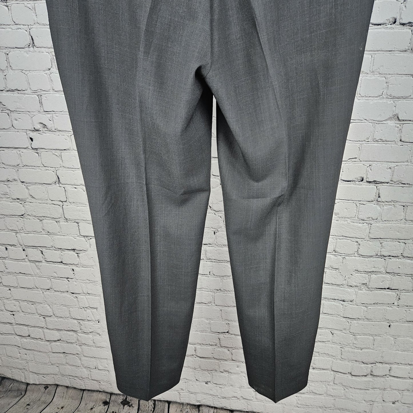 NWT Louis Raphael Charcoal Grey Tailored Modern Fit Flat Front Dress Pants 36x32