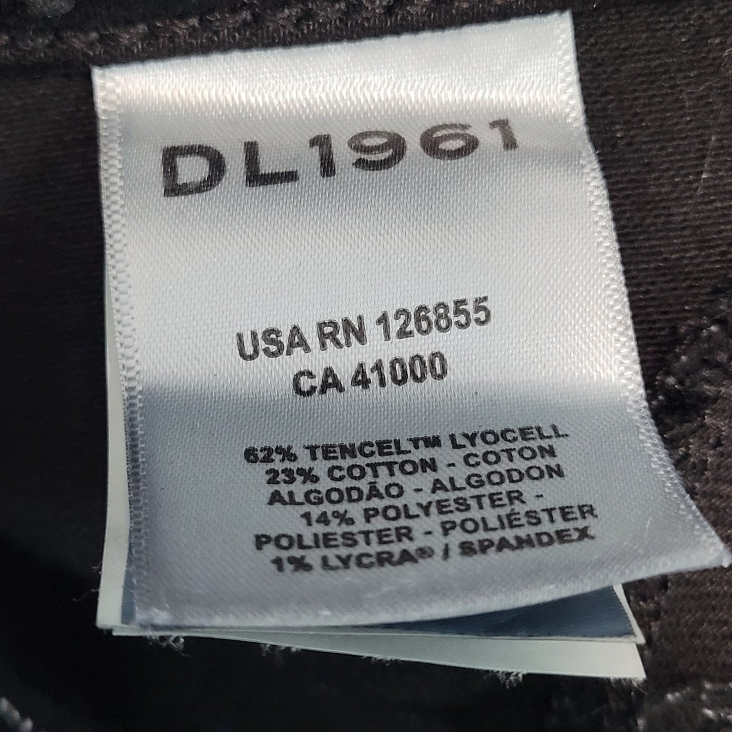 DL1961 Black Coated Chloe Skinny High Rise DL Ultimate Skinny Pants 14 (24x28)