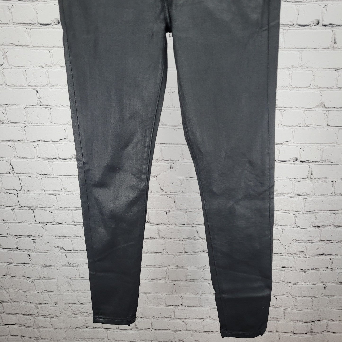 DL1961 Black Coated Chloe Skinny High Rise DL Ultimate Skinny Pants 14 (24x28)