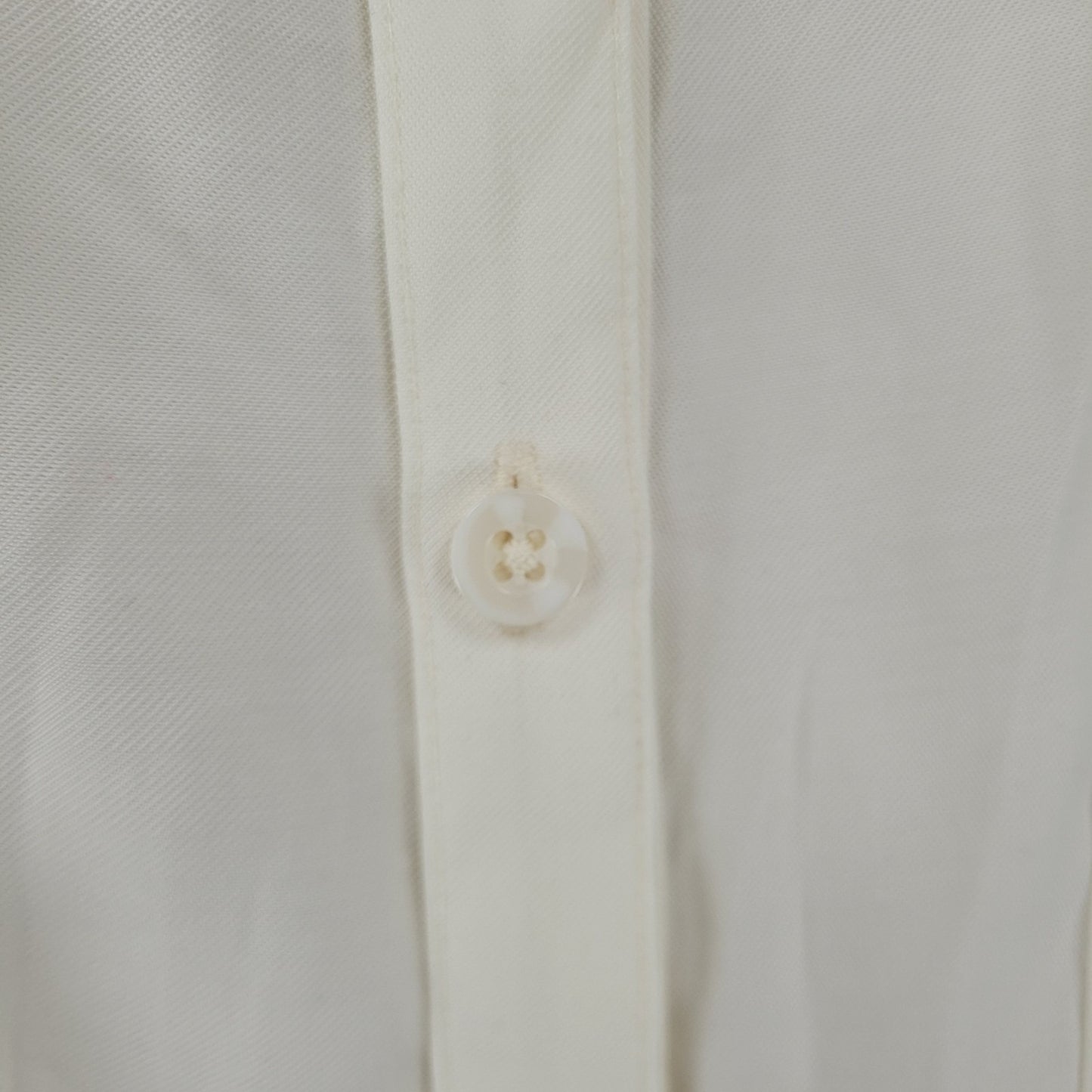 Chico's Ivory Button Up Long Sleeve Roll Tab Collared Shirt Size 2 US 12