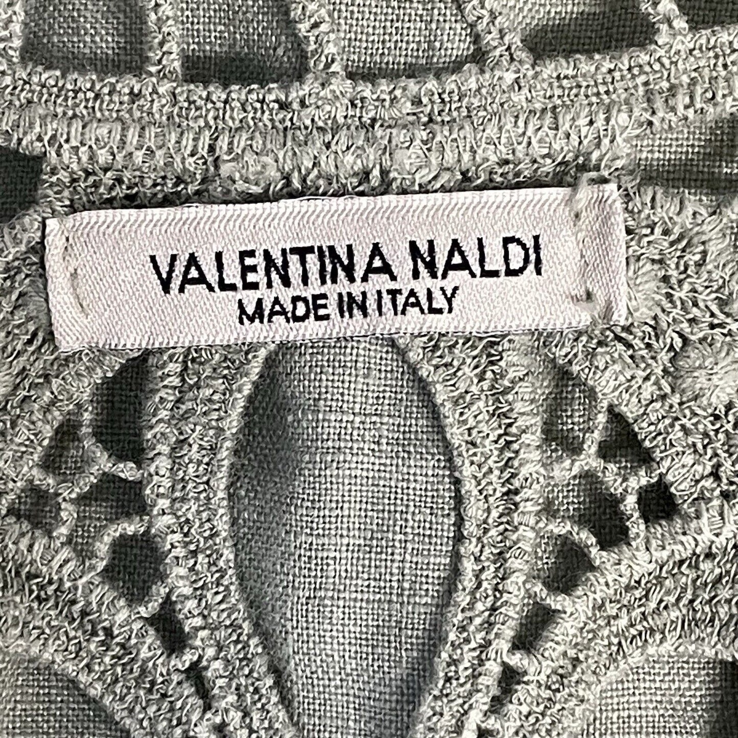 Valentina Naldi Green Linen Crochet Open Top Lightweight Italy Made Size O/S