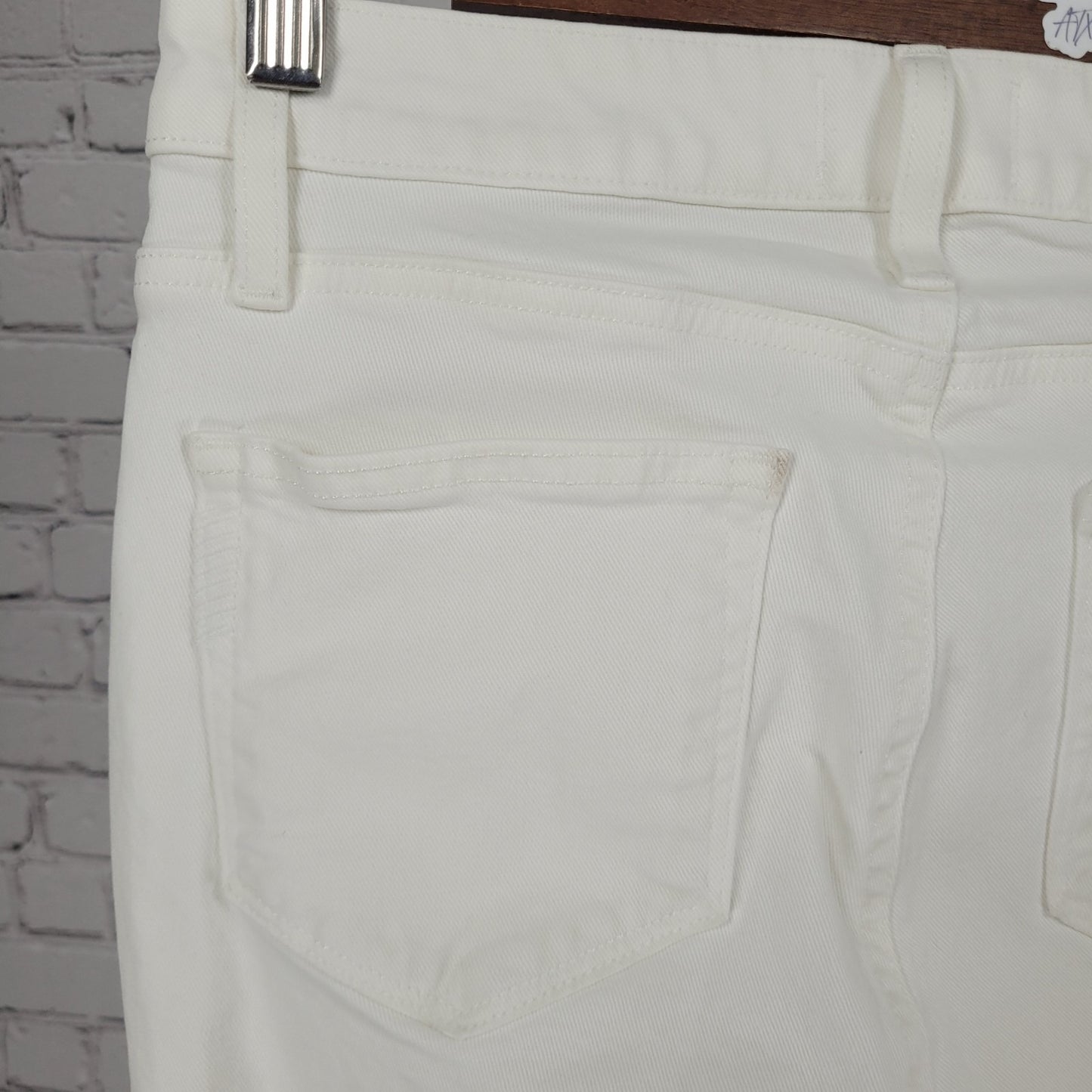 Paige White Denim Hoxton Straight Ankle Mid Rise Jeans USA Made Size 29 (29x27)