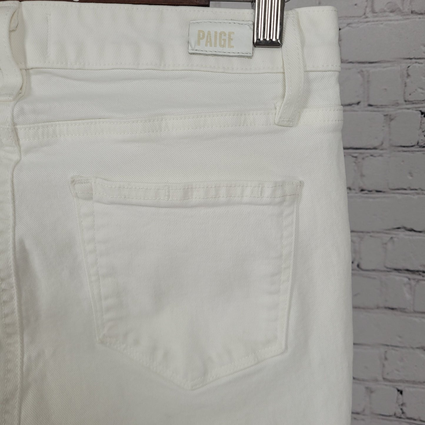 Paige White Denim Hoxton Straight Ankle Mid Rise Jeans USA Made Size 29 (29x27)