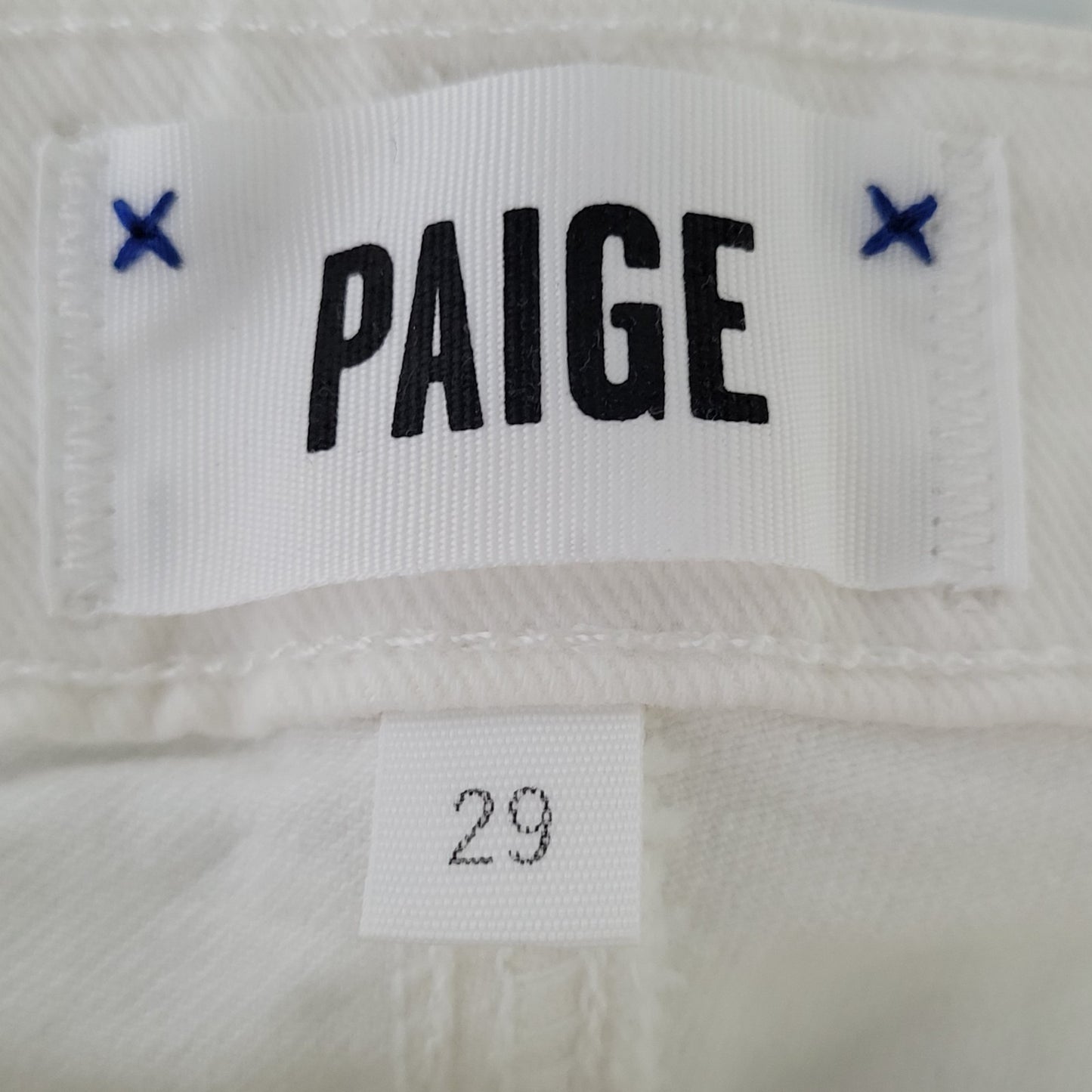 Paige White Denim Hoxton Straight Ankle Mid Rise Jeans USA Made Size 29 (29x27)