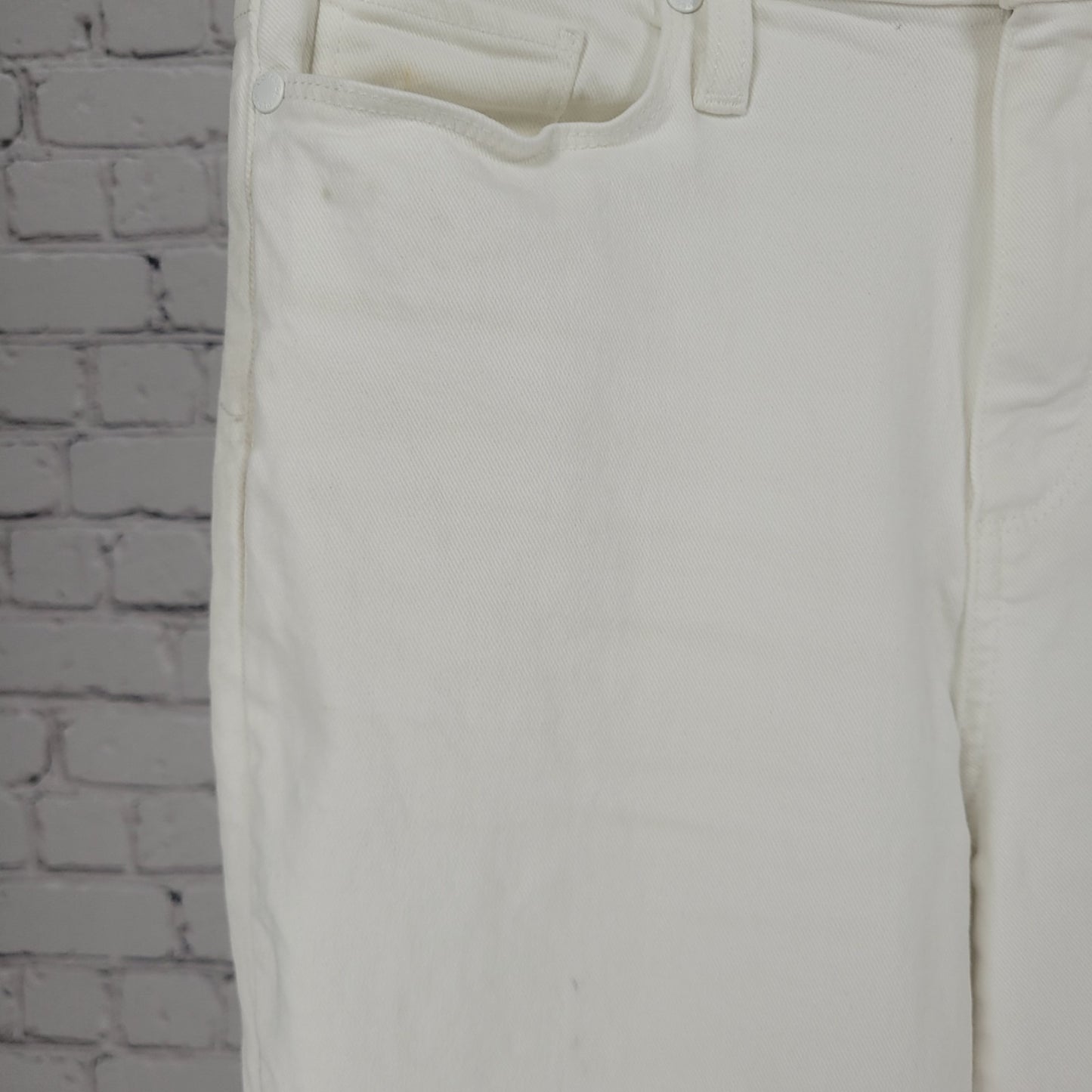 Paige White Denim Hoxton Straight Ankle Mid Rise Jeans USA Made Size 29 (29x27)