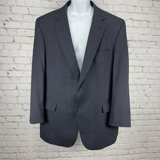Jos A Bank Navy 100% Wool Gordon 2 Button Notch Blazer Sport Coat Size 46L