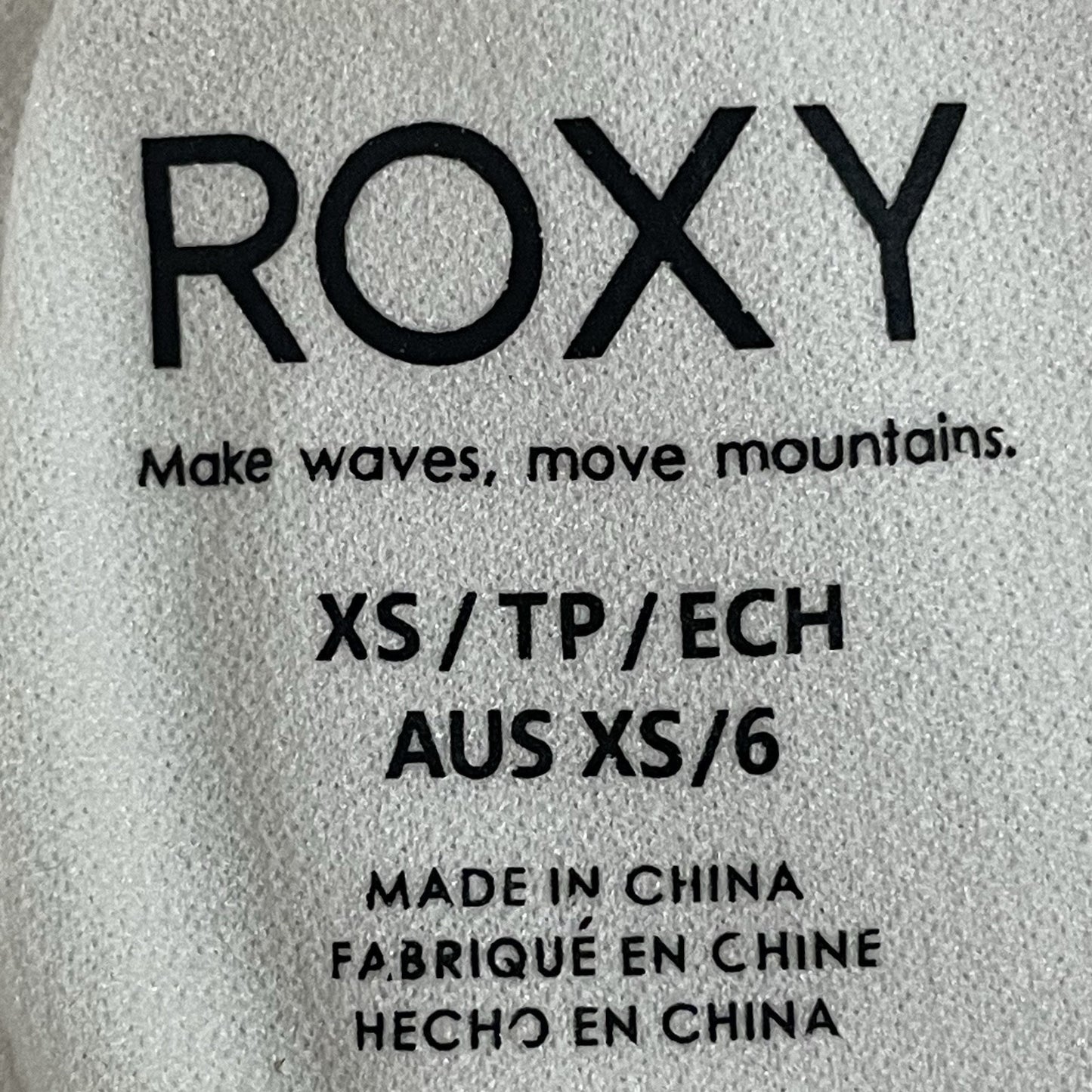 Roxy Ivory Tropical Leaf Padded Tie Back Stretch Swim Bikini Top Size XS