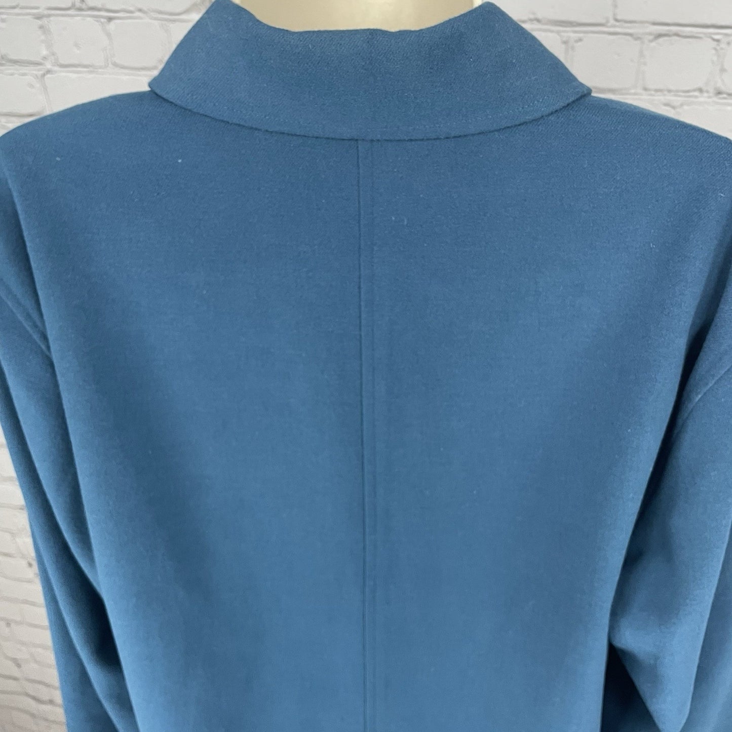 Nordstrom Blue Button Up Collared Lined Side Slits Pockets Jacket Size Medium M