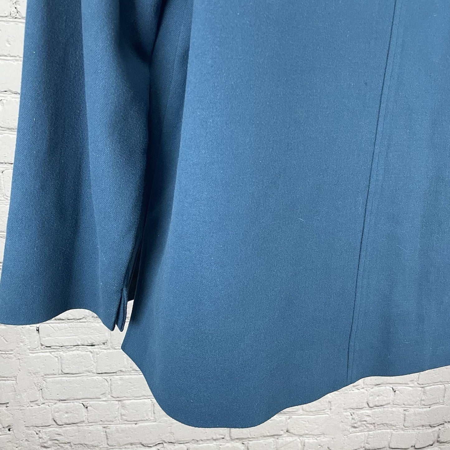 Nordstrom Blue Button Up Collared Lined Side Slits Pockets Jacket Size Medium M