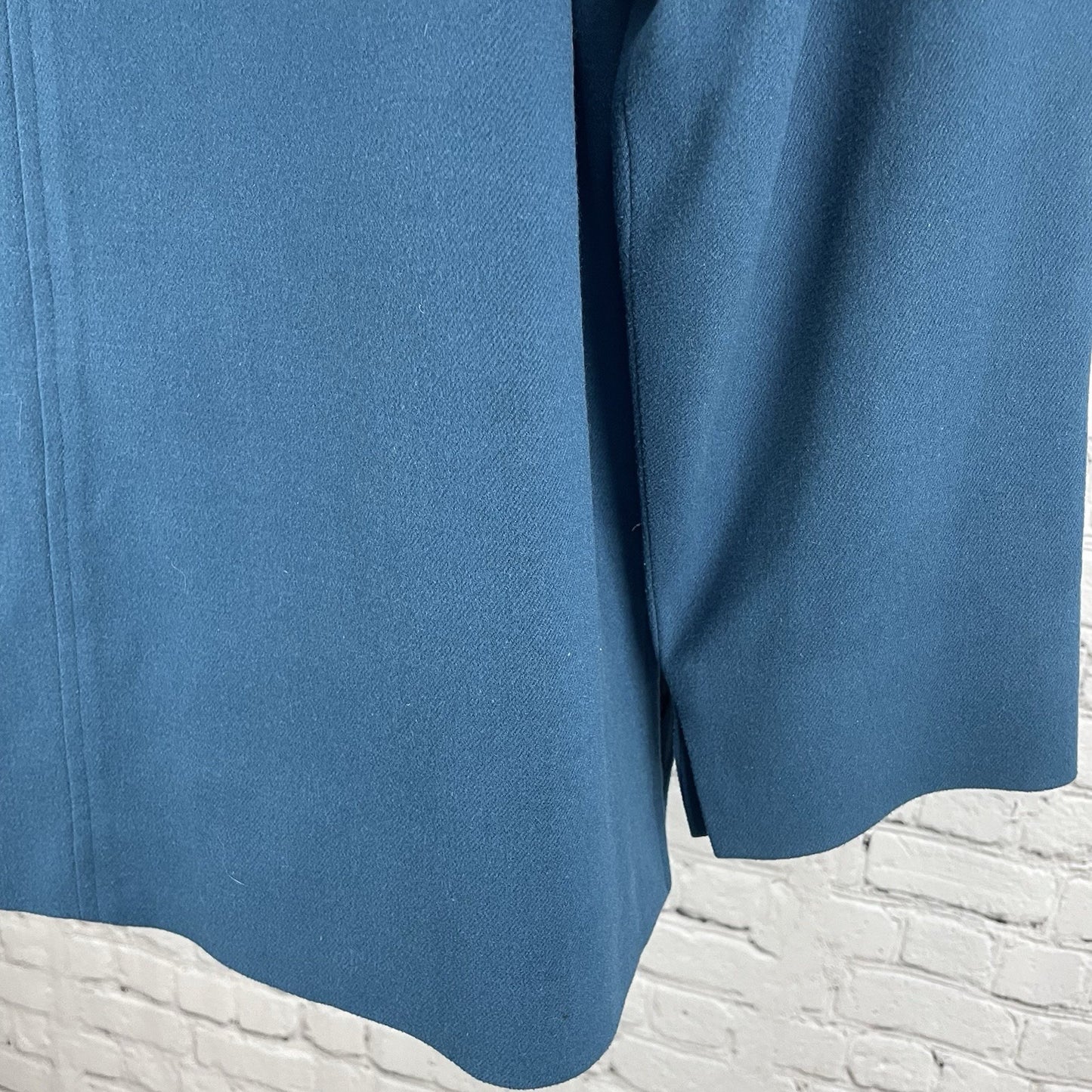 Nordstrom Blue Button Up Collared Lined Side Slits Pockets Jacket Size Medium M
