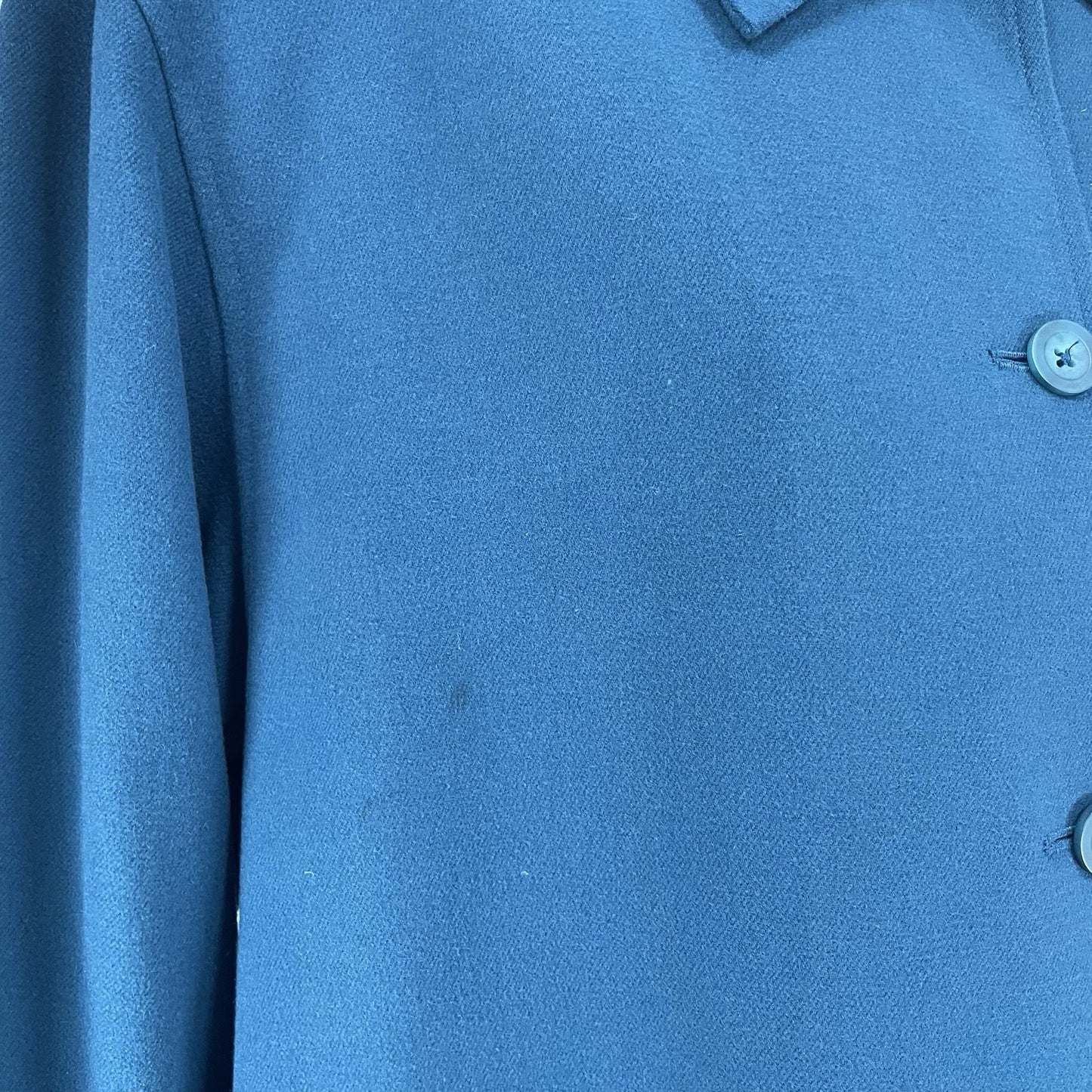Nordstrom Blue Button Up Collared Lined Side Slits Pockets Jacket Size Medium M