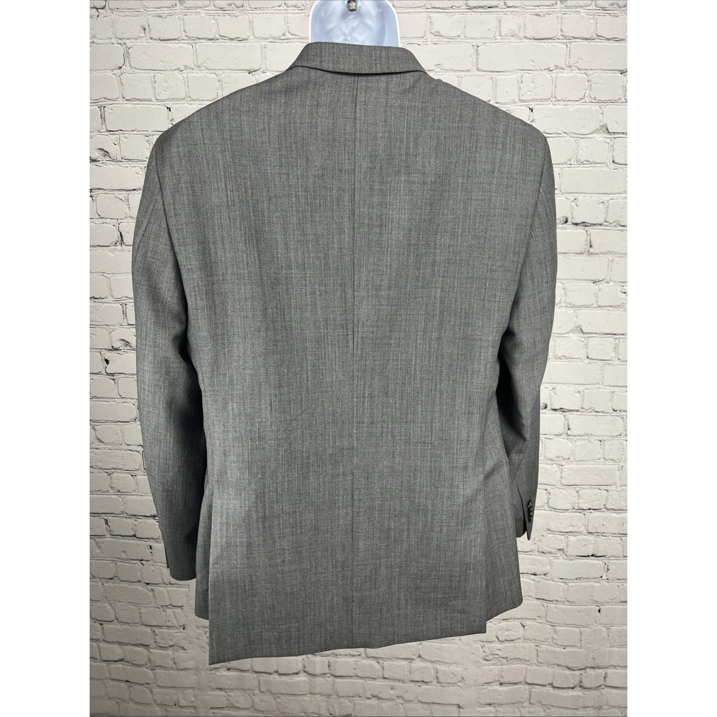 Zanetti Grey Wool Blend Notch 2 Button Double Vented Blazer Sport Coat 42R