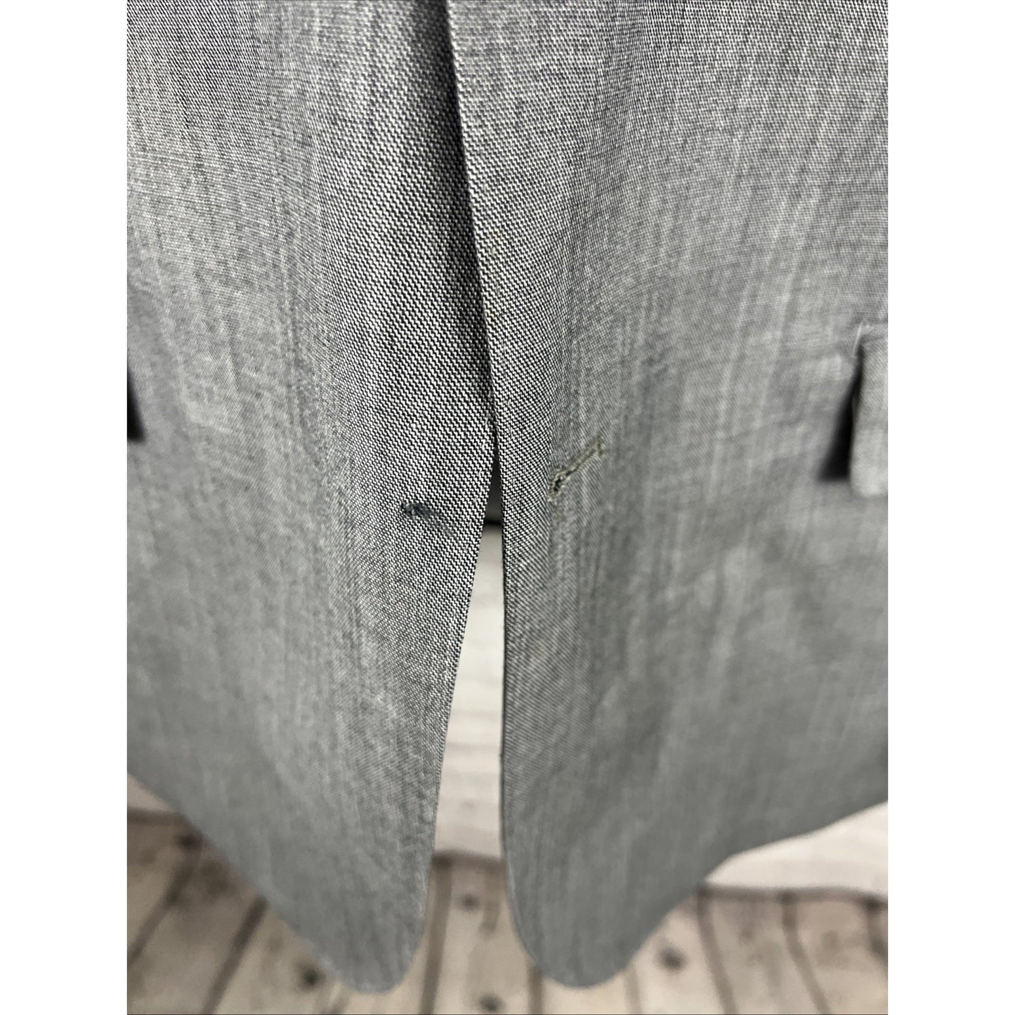 Zanetti Grey Wool Blend Notch 2 Button Double Vented Blazer Sport Coat 42R