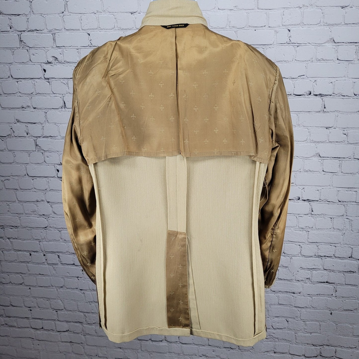 VTG Unbranded Tan 2 Button Single Vented Notch Blazer Sport Coat USA 44
