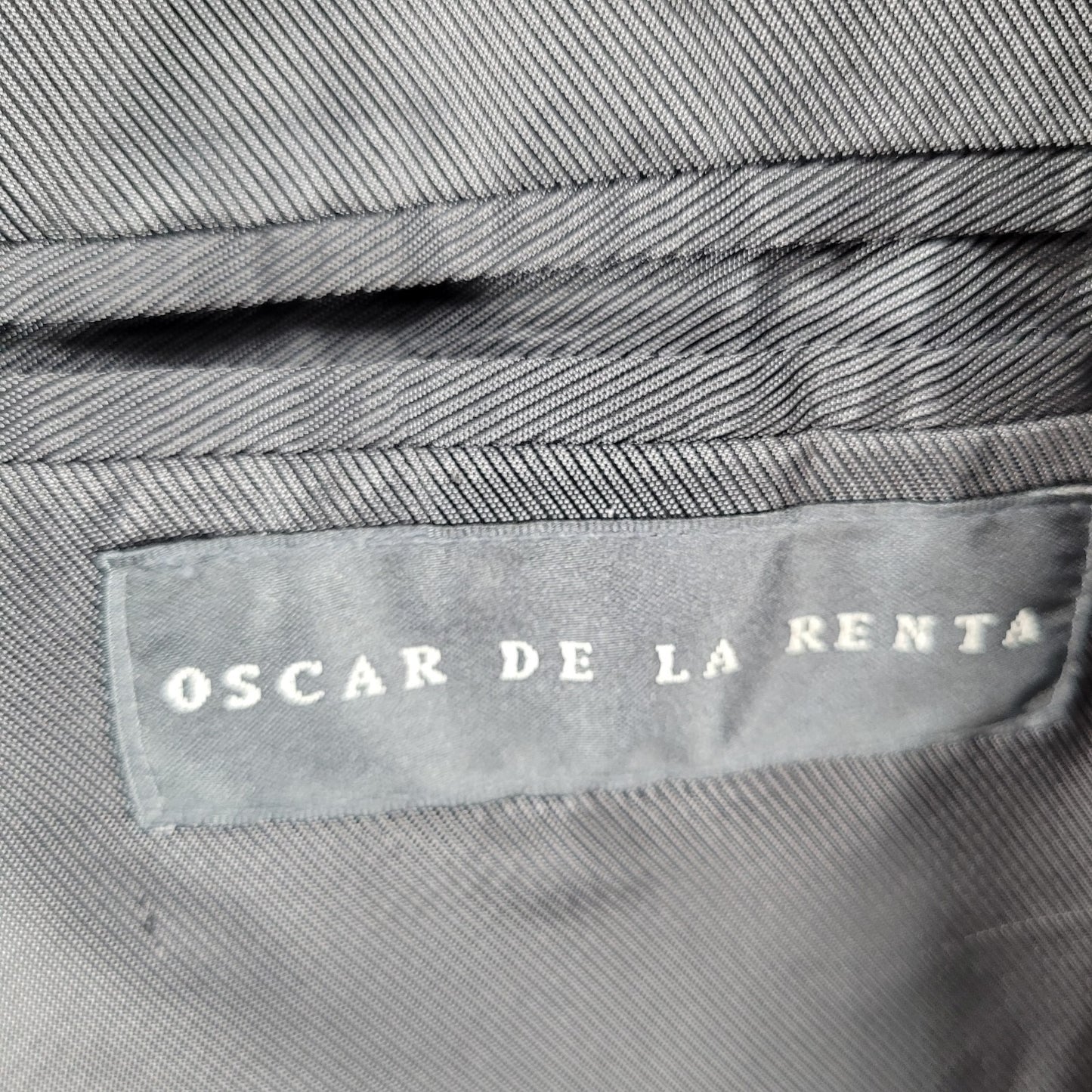 Oscar De La Renta Navy 100% Wool 2 Button Ventless Notch Blazer Sport Coat 40R
