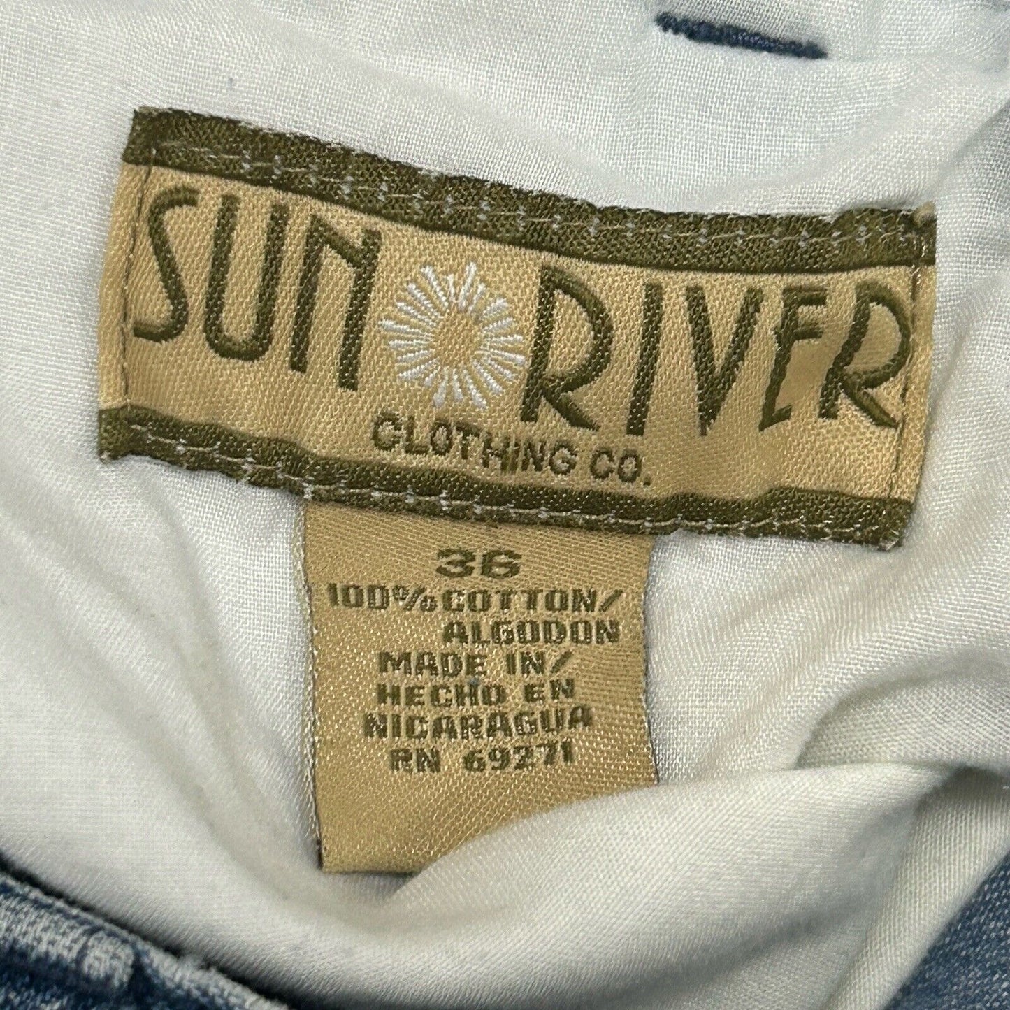 Sun River Light Blue 100% Cotton Elastic Waist Mom Shorts Size 36 (34X7.5)