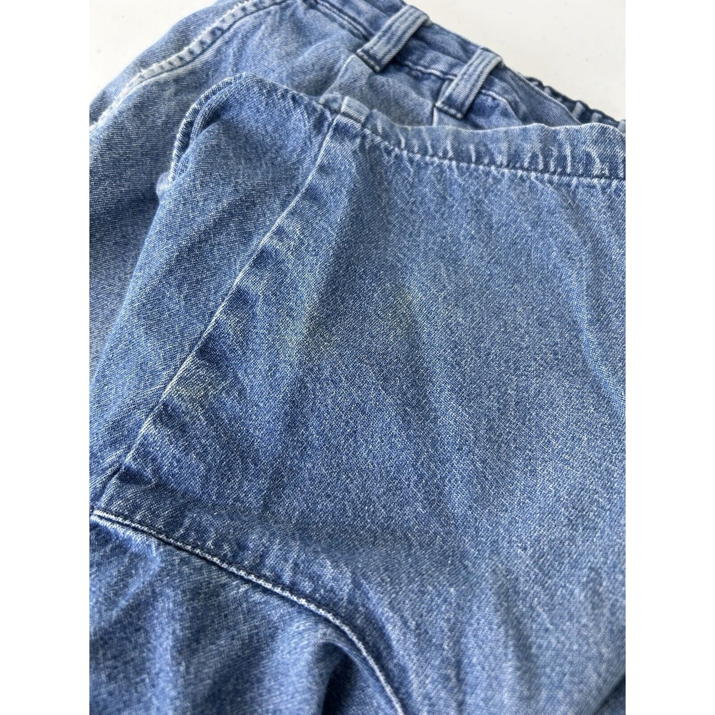 Sun River Light Blue 100% Cotton Elastic Waist Mom Shorts Size 36 (34X7.5)
