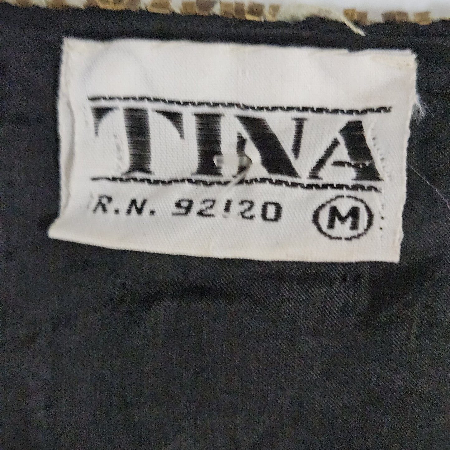 VTG Tina Black 100% Silk Sequin Gold Trim Short Sleeve Hook & Eye Jacket Medium