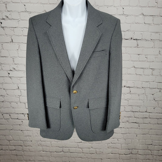 VTG Sears PERMA-PREST Classic Collection Grey Action Separates Blazer Size 40