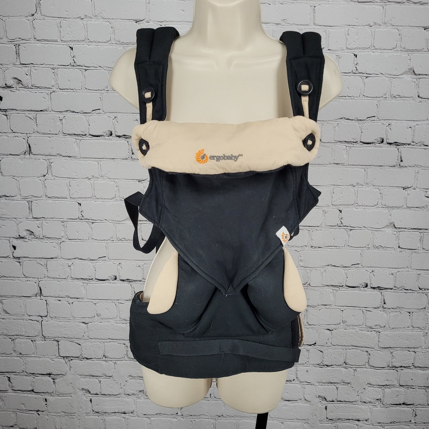 Ergobaby Black Camel Four Position 360 Boj 100% Cotton Infant Baby Carrier