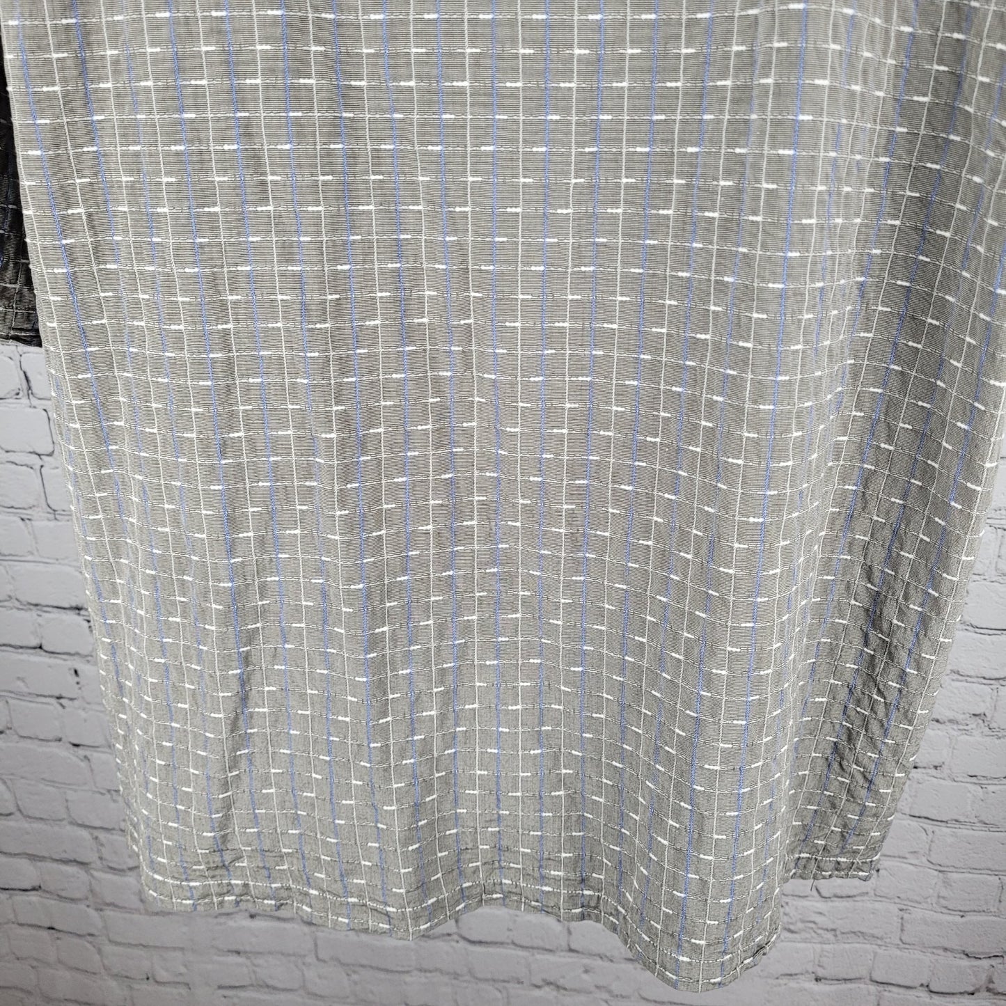 Tommy Bahama Grey Silk Cotton Original Fit Button Up Short Sleeve Shirt XXL