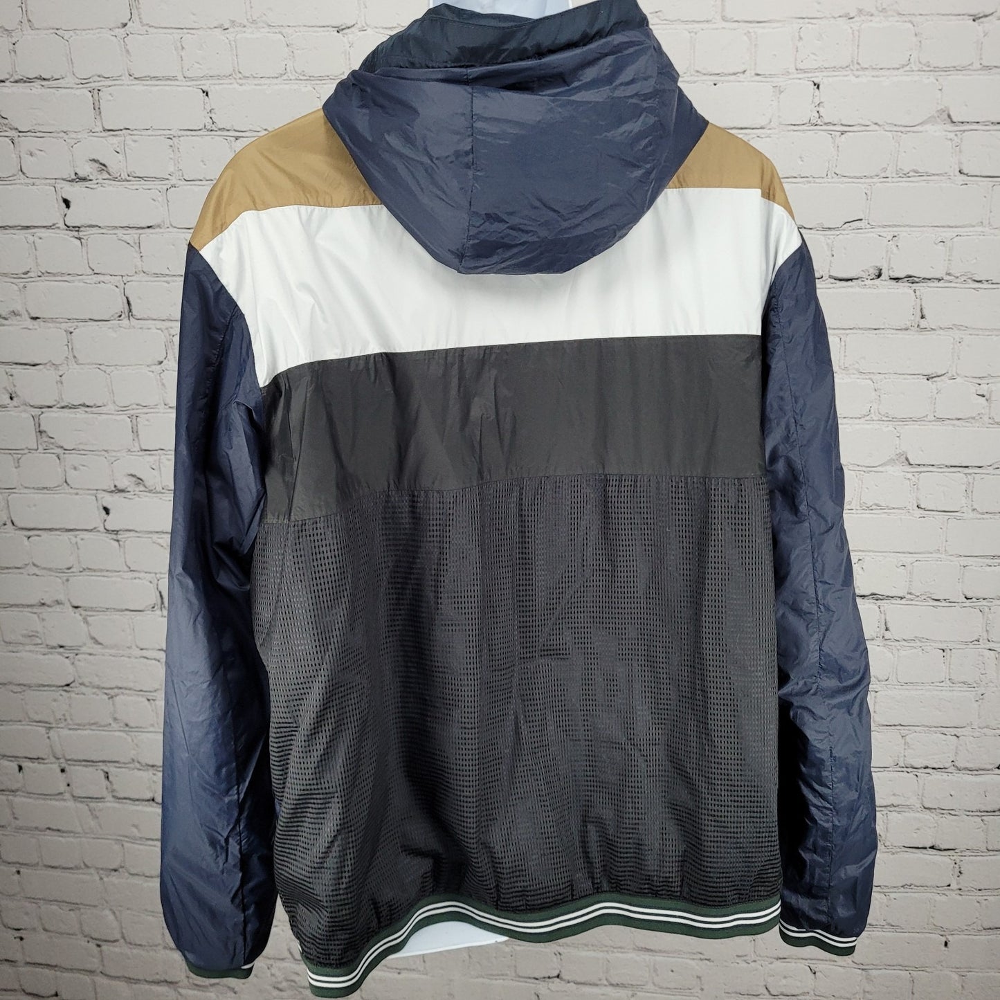 Boss Navy Hooded Lightweight Full Zip Inner Pocket Windbreaker Jacket 44R