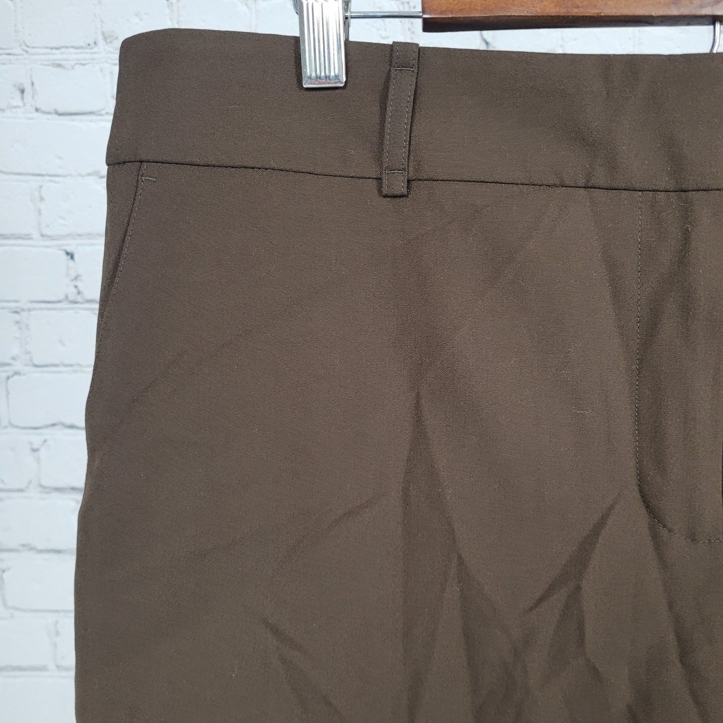 NWT Loft Ann Taylor Brown High Rise Lined Stretch Bermuda Shorts US 16 (36x11.5)