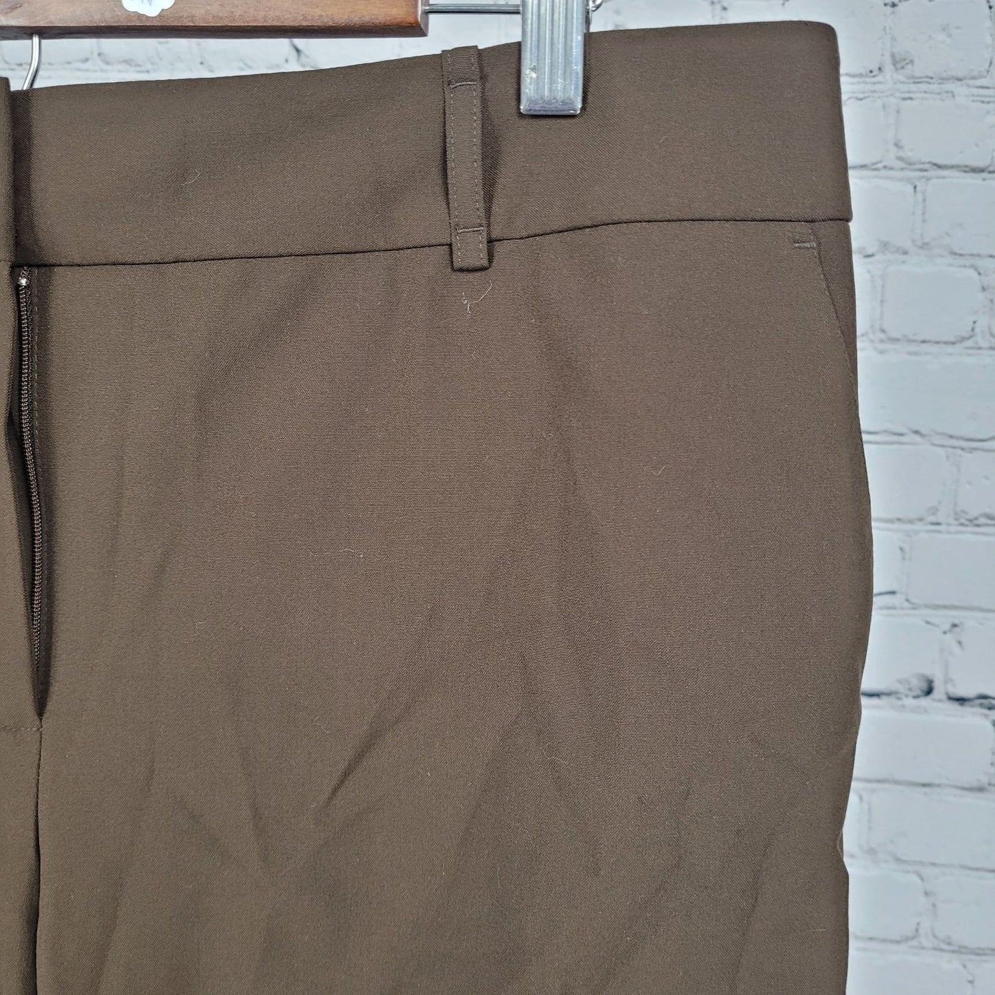 NWT Loft Ann Taylor Brown High Rise Lined Stretch Bermuda Shorts US 16 (36x11.5)