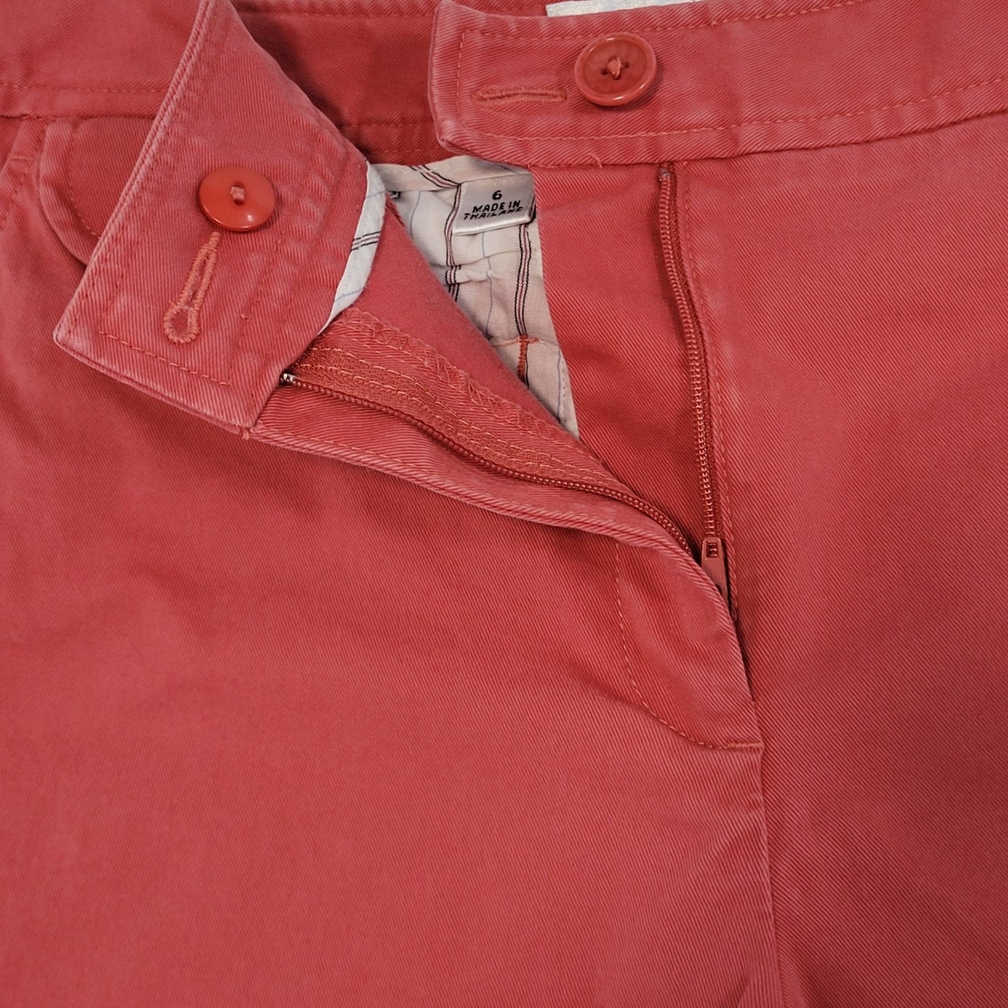 Talbots Pink Cotton Stretch Mid Rise Chino Bermuda Shorts Size 6 (28x12.5)