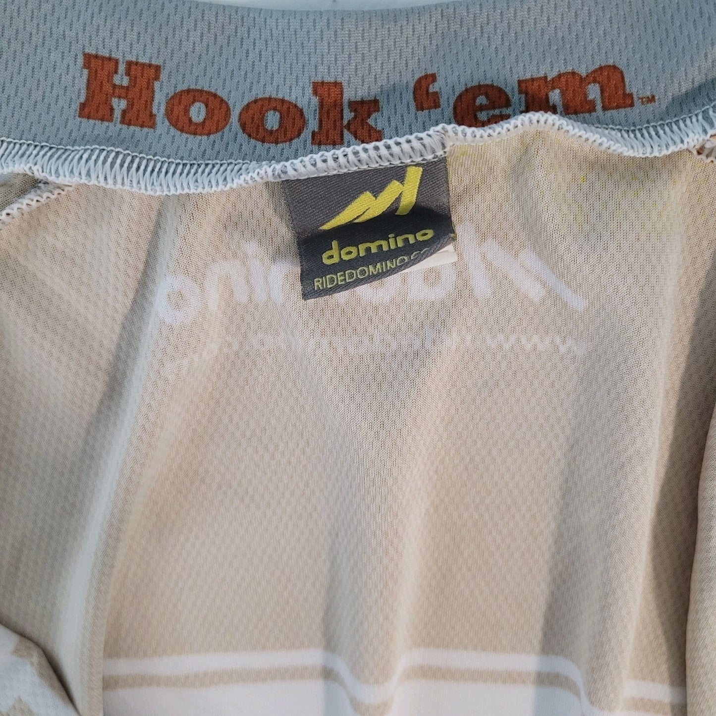 Domino Orange UT Texas Longhorns Bike Cycling 3/4 Zipped Jersey Top Size Small S