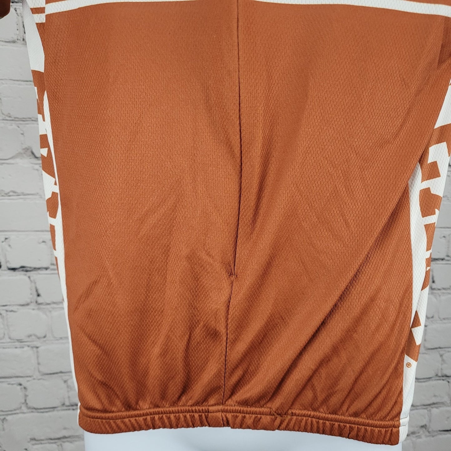 Domino Orange UT Texas Longhorns Bike Cycling 3/4 Zipped Jersey Top Size Small S