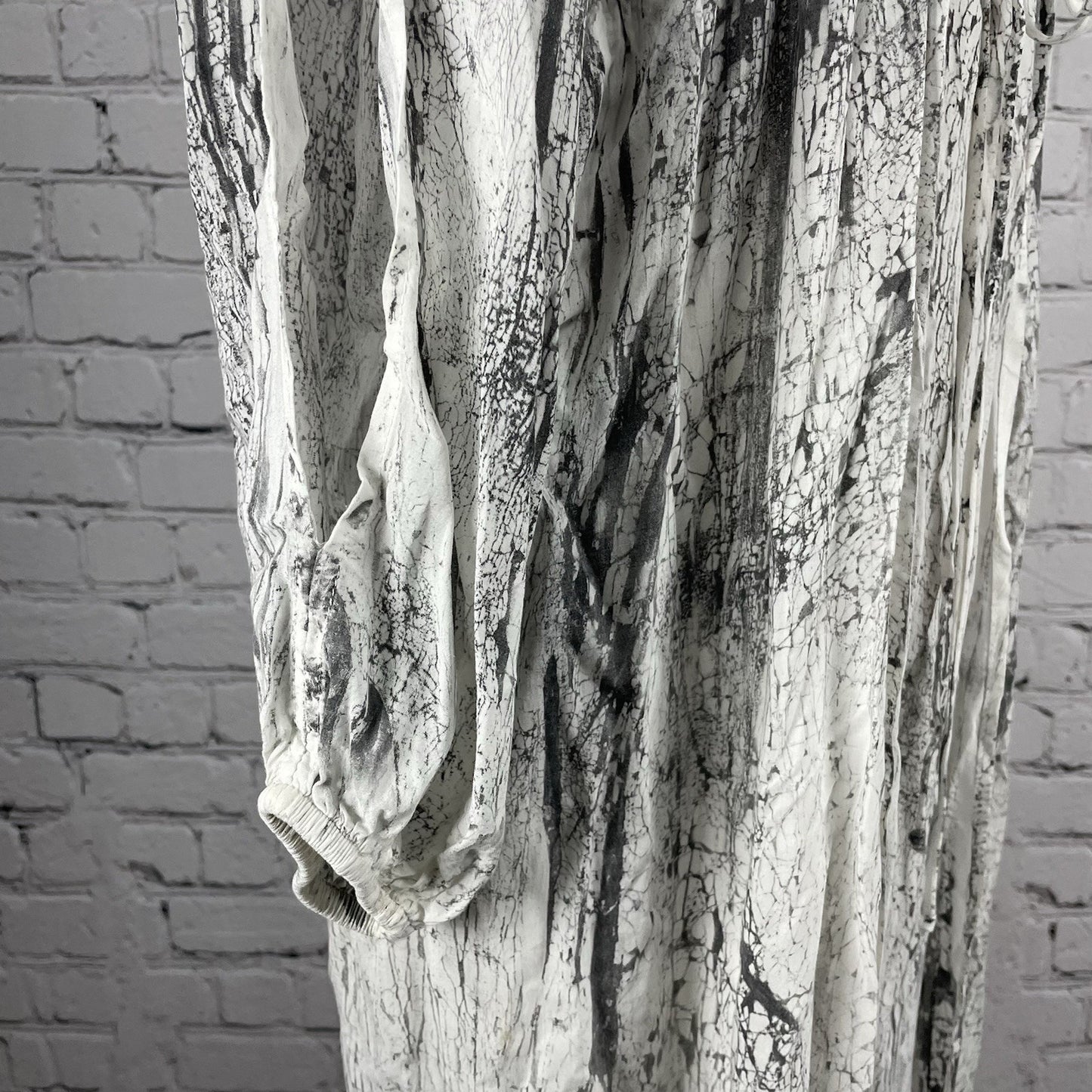 NWD Tina Jo Anthropologie Grey Cold Shoulder Tie Waist Light Maxi Dress USA XS
