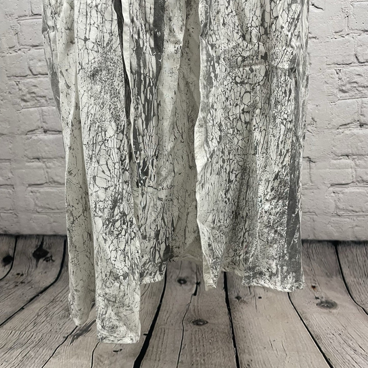 NWD Tina Jo Anthropologie Grey Cold Shoulder Tie Waist Light Maxi Dress USA XS