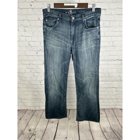 7 For All Mankind Medium Wash Mid Rise Tripster Women’s Jeans 30 (30 x 28)