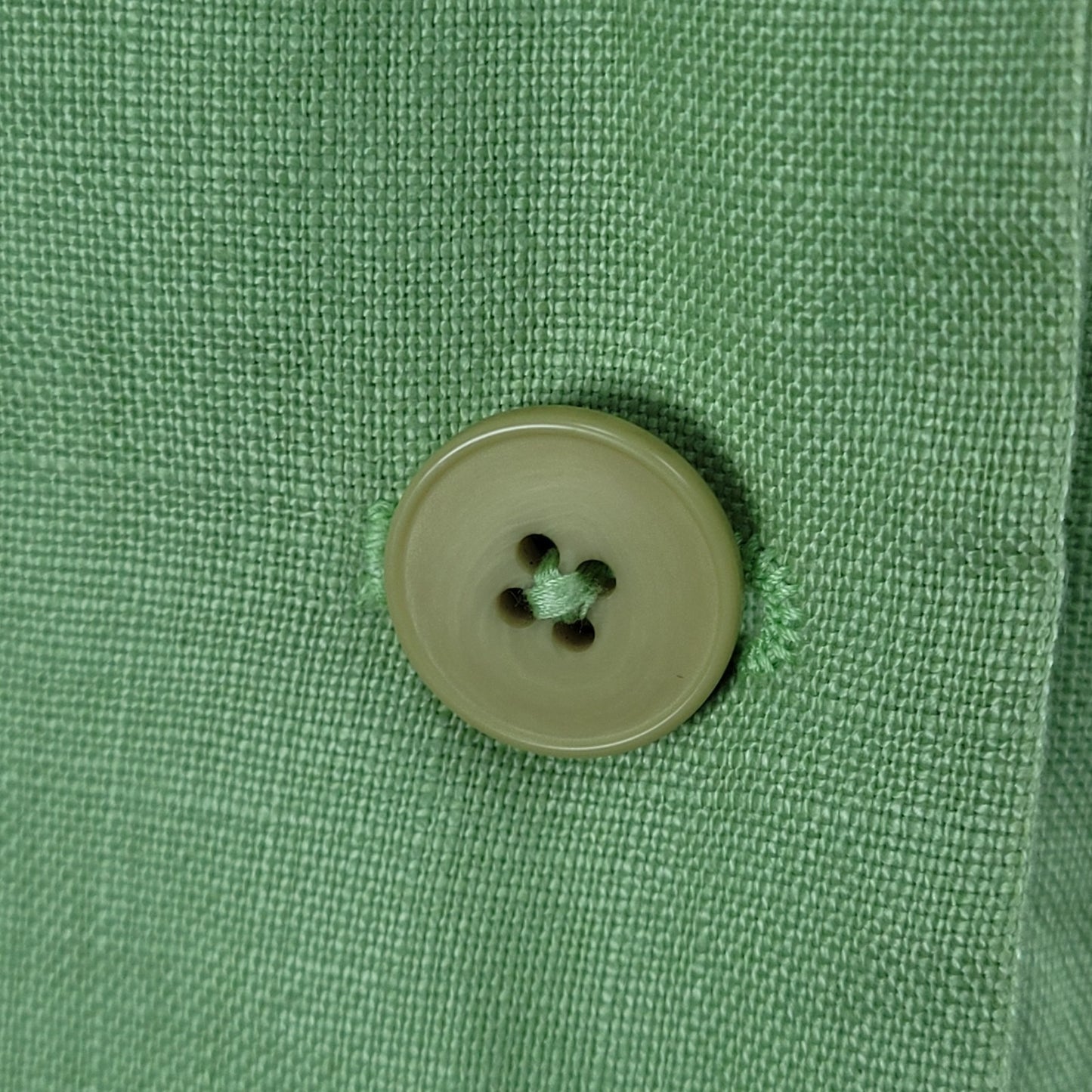 LL Bean Green 100% Linen 2 Button Notch Ventless Lined Blazer Suit Jacket 12R