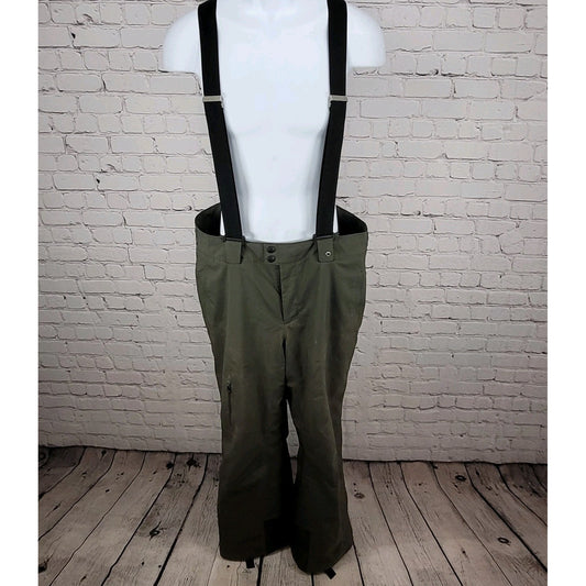 Spyder Green 3M Thinsulate Adjustable Waist Overalls Snow Ski Pants L (36x32)